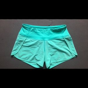 Speed short 4” turquoise blue